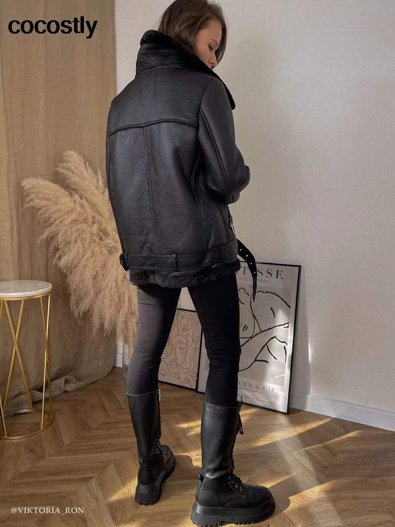 High Quality Woman's Faux Leather Fur Coat - Amazing DropSeller